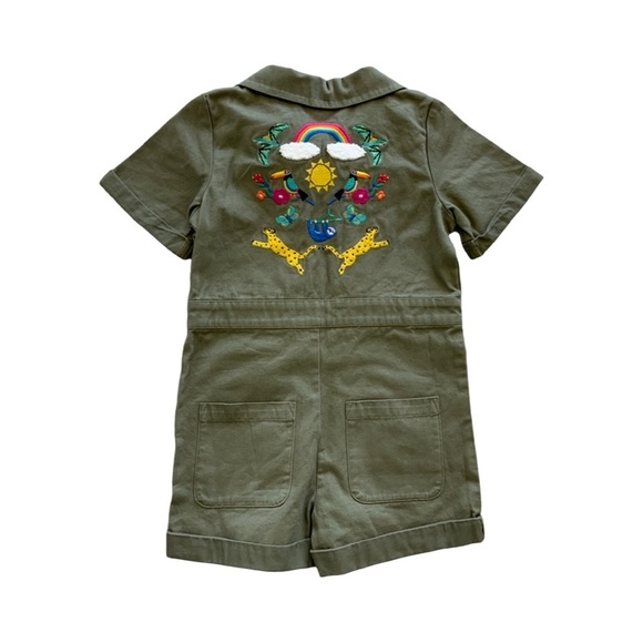 Hanna Andersson Embroidered Safari Romper Size 4 NWT - Picture 1 of 5